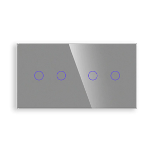 Revolo Touch dvojitý sklenený panel C2/C2-012 - Strieborný