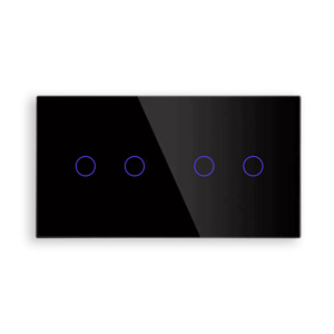 Revolo Touch dvojitý sklenený panel C2/C2-003 - Čierny