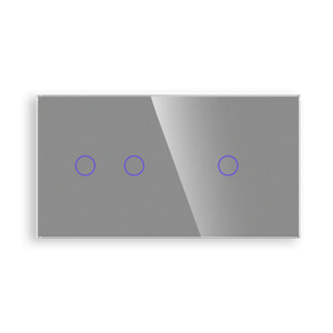 Revolo Touch dvojitý sklenený panel C2/C1-012 - Strieborný