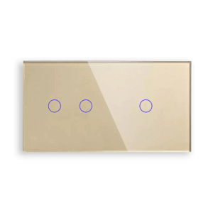 Revolo Touch dvojitý sklenený panel C2/C1-005 - Zlatý