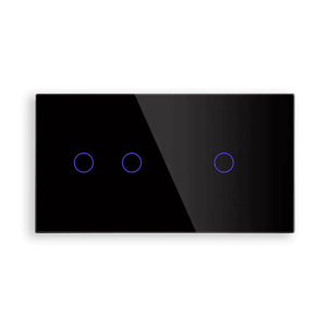 Revolo Touch dvojitý sklenený panel C2/C1-003 - Čierny