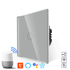 Revolo Touch WiFi dotykový schodiskový vypínač č.6 - Strieborný