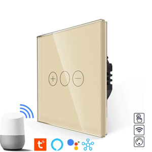 Revolo Touch WiFi dotykový stmievač trojtlačidlový č.1 - Zlatý
