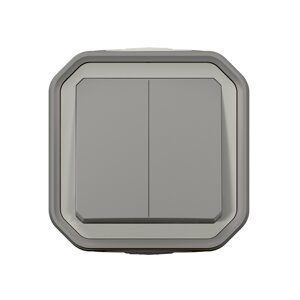 NOVÉ PLEXO Prepínač (5B), alebo tlačidlo (6/0+6/0) 10A (PS) IP55-IK07 s KOMPLET (Legrand)