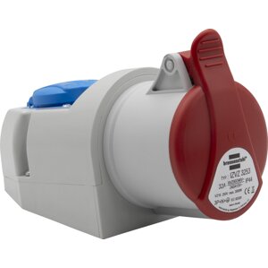 Kombinovaná zásuvka s CEE 400V/32A a uzemňovacím kontaktom typu E IP44 (Brennenstuhl)
