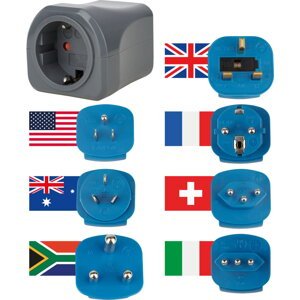 Súprava cestovných zástrčiek s 10 A poistkou (Brennenstuhl)