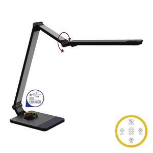 Svietidlo stolné AKAN LED /9W, 3000-6500k silver (luxera)