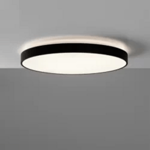 Svietidlo stropné LED LISBOA, 80cm, 80W+12W, 3000K,7320lm,  čierne (ACB)