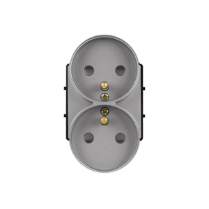 Revolo Touch elektrická dvojzásuvka 16A – Strieborný modul