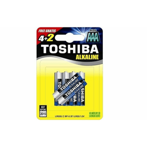 Batéria LR3 TOSHIBA LR4 mikrotužková 1.5V ( AAA ) alkalická blister 4+2ks (Toshiba)