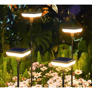 Svietidlá solárne záhradné Mushi Square 76cm ,IP44, 3000k  4ks
