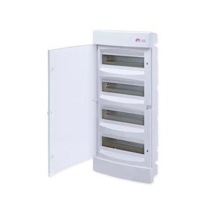 Rozvádzač zapustený bytový 48M IP40 dvierka biele 676x273x68mm ECM48PO (ETI)
