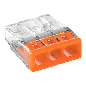 WAGO push-wire connector, 3-conductors, model 2273-203,0,5-2,50mm2, 10 pcs