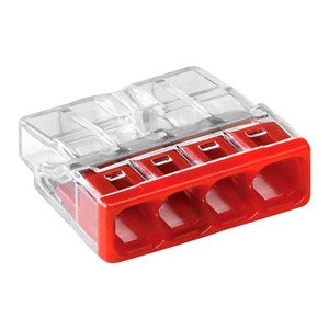 WAGO push-wire connector, 4-conductors, model 2273-204,0,5-2,50mm2, 10 pcs