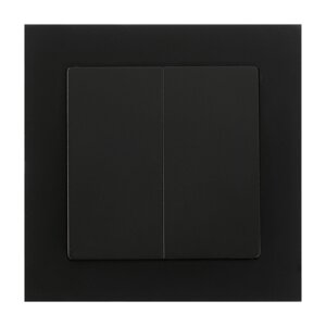 Dvojtlačidlový spínač pod omietku Malta 10A, 250V, WP-2M, matná čierna