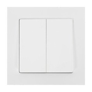 Dvojtlačidlový spínač pod omietku s podsvietením Malta 10A, 250V, WP-2M/S, biely