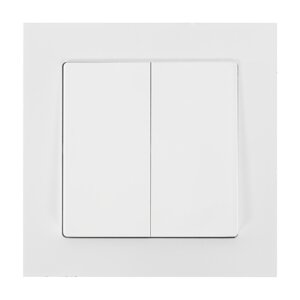 Dvojtlačidlový spínač pod omietku Malta 10A, 250V, WP-2M, biely