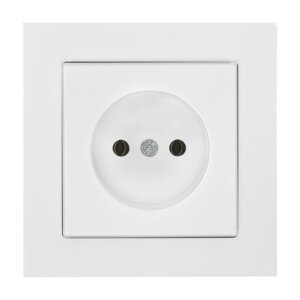 Zapustená jednoduchá zásuvka 2P Malta 16A, 250V, PT-15M, biela