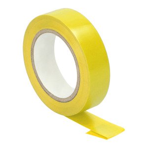 Insulation tape set, flame-retardant, yellow 15mm wide, 0.13mm thick, 10m long, 10pcs