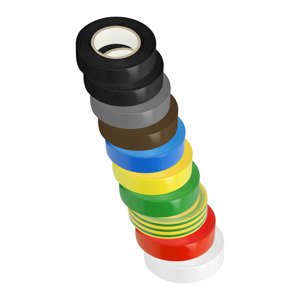 Izolačná páska 19mm MIX 20m - 10ks (ORNO)