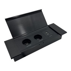 Zapustená nábytková zásuvka s krytom, USB-A a C, 1,5 m kábl., 2P+E SCHUKO zás.