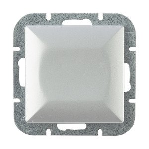 Jednopólový zapustený vypínač Pearl, 10A, 250V, WP-1P, strieborný