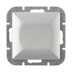 Zapustené zvončekové tlačidlo Pearl, 10A, 250V, WP-6/7P, strieborné