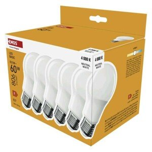 Žiarovka LED Basic A60 / E27 / 8,8 W (60 W) / 806 lm / Neutrálna biela