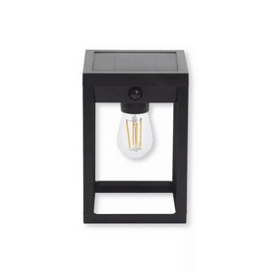 Svietidlo LED solárne nástenné 2W 3000K 200 lm IP44 čierne+Sensor ,180x160.5x120 mm