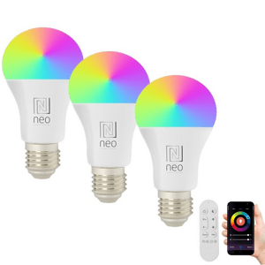 žiarovka LED  9W,E27,  RGB+CCT WiFi +DO Immax NEO LITE 3ks sada