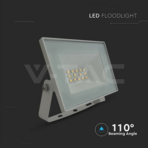 Reflektor LED 10W, 4000K, 850lm, biely  VT-44012, IP65,110°, 96x25x90mm  (V-TAC)