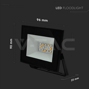 Reflektor LED 10W, 4000K, 850lm, čierny  VT-44012, IP65,110°, 96x25x90mm  (V-TAC)
