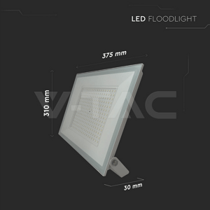 Reflektor LED 200W, 6500K, 19200lm, biely  VT-44208, IP65,110°, 375x30x310mm  (V-TAC)