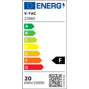 Reflektor LED 20W, 6500K, 1760lm, biely  VT-44022, IP65,110°, 116x25x106mm  (V-TAC)