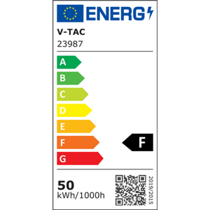 Reflektor LED 50W, 4000K, 4700lm, biely  VT-44054, IP65,110°, 176x25x152mm  (V-TAC)