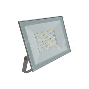 Reflektor LED 50W, 6500K, 4700lm, biely  VT-44054, IP65,110°, 176x25x152mm  (V-TAC)