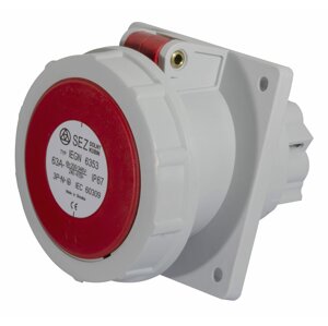 Zásuvka vstavaná 63A/400V/4P IP67 - IEGN 6343 (SEZ DK)