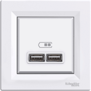 Zásuvka USB A+C  21W  (PS) biela Asfora (Schneider)