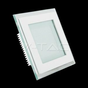 Mini LED panel štvorcový Glass zapustený 6W, 6400K, 420lm, VT-602G (V-TAC)