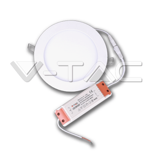 Mini LED panel okrúhly Premium zapustený 6W, 3000K, 420lm, VT-607 (V-TAC)