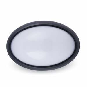 Stropné LED svietidlo oválne 8W, 4000K, 560lm, IP66, čierne VT-8014 (V-TAC)