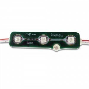Modul LED IP67 12V 3xLED 1W, Zelená, 66lm, VT-50503 (V-TAC)