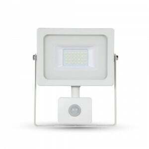 Reflektor LED 20W, 6000K, 1600lm, IP44, 100°, Al-biela, VS-RE, senz., VT-4922 (V-TAC)