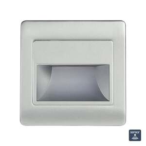 Svietidlo orientačné STEP LIGHT LED 1,5W 4000K IP20 120lm PVC 86x86x10mm senzor  (EMITHOR)