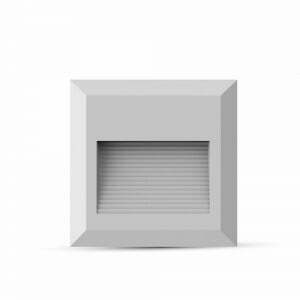 Schodiskové LED svietidlo štvorcové 2W, 4000K, 60lm, biele VT-1152 (V-TAC)