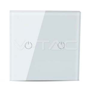 Spínač 2-násobný SMART ovládaný cez WiFi, biely VT-5004 (V-TAC)