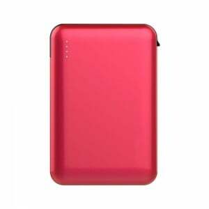Powerbank so zabudovaným káblom Micro USB a displejom 5000mAh červený VT-3510 (V-TAC)