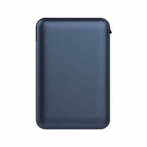 Powerbank so zabudovaným káblom Micro USB a displejom 5000mAh modrý VT-3510 (V-TAC)