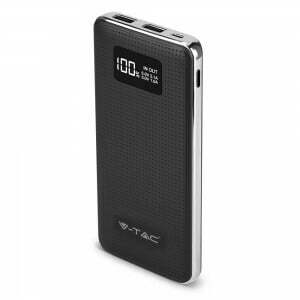 Powerbank 2xUSB s displejom 10000mAh čierny VT-3526 (V-TAC)