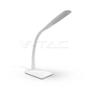 Stolná LED lampa so štipcom 7W, 3000K, 400lm, stmievateľná, biela VT-7407 (V-TAC)